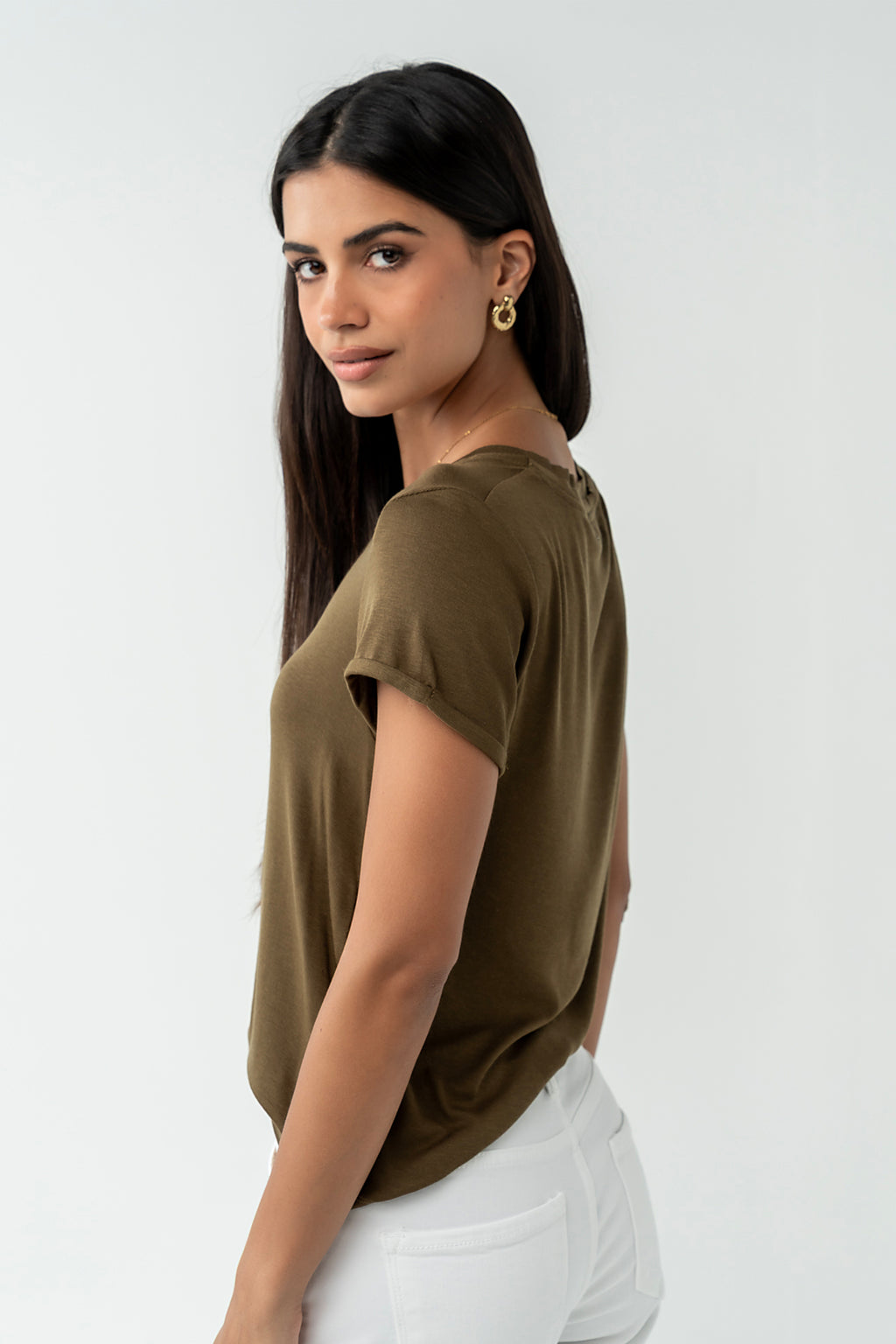 Ollie Top in Olive