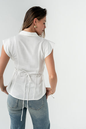 Pablo Button Up in White