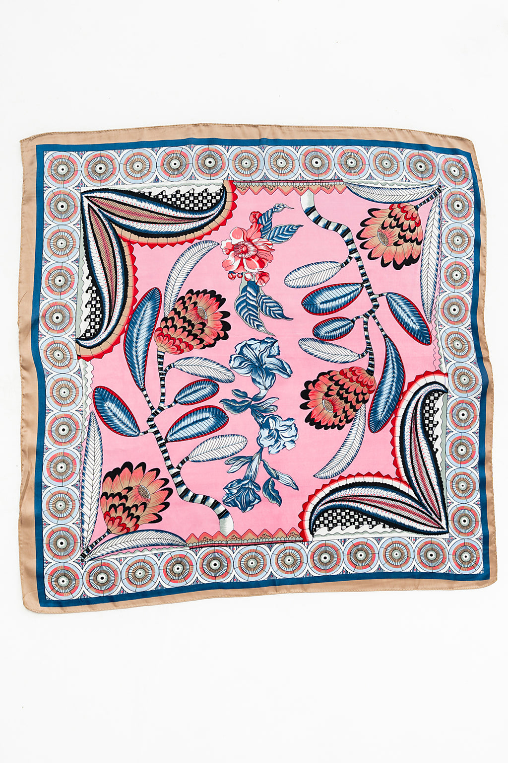 Micah Floral Bandana Scarf in Blue