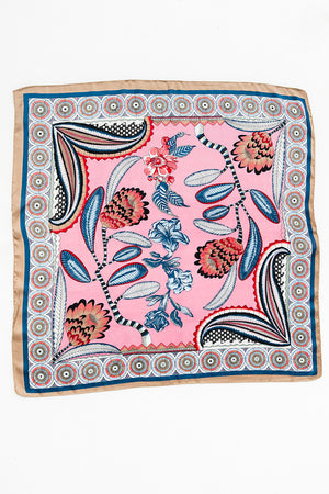 Micah Floral Bandana Scarf in Blue