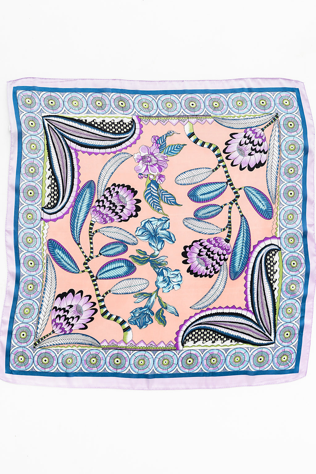 Micah Floral Bandana Scarf in Royal Blue