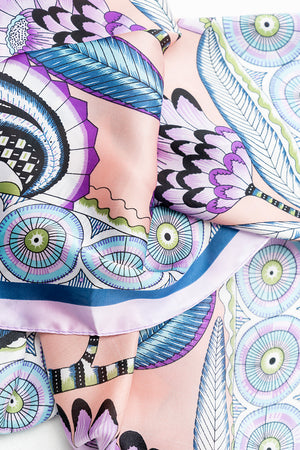 Micah Floral Bandana Scarf in Royal Blue