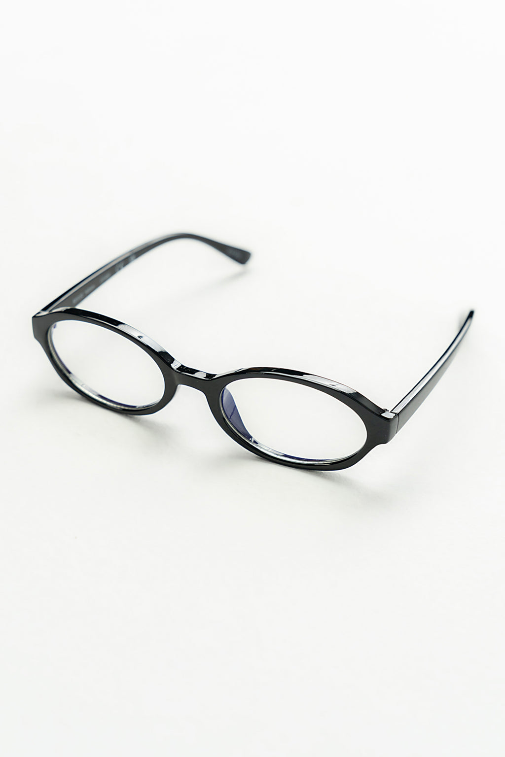 Eve Oval Blue Light Glasses in Black