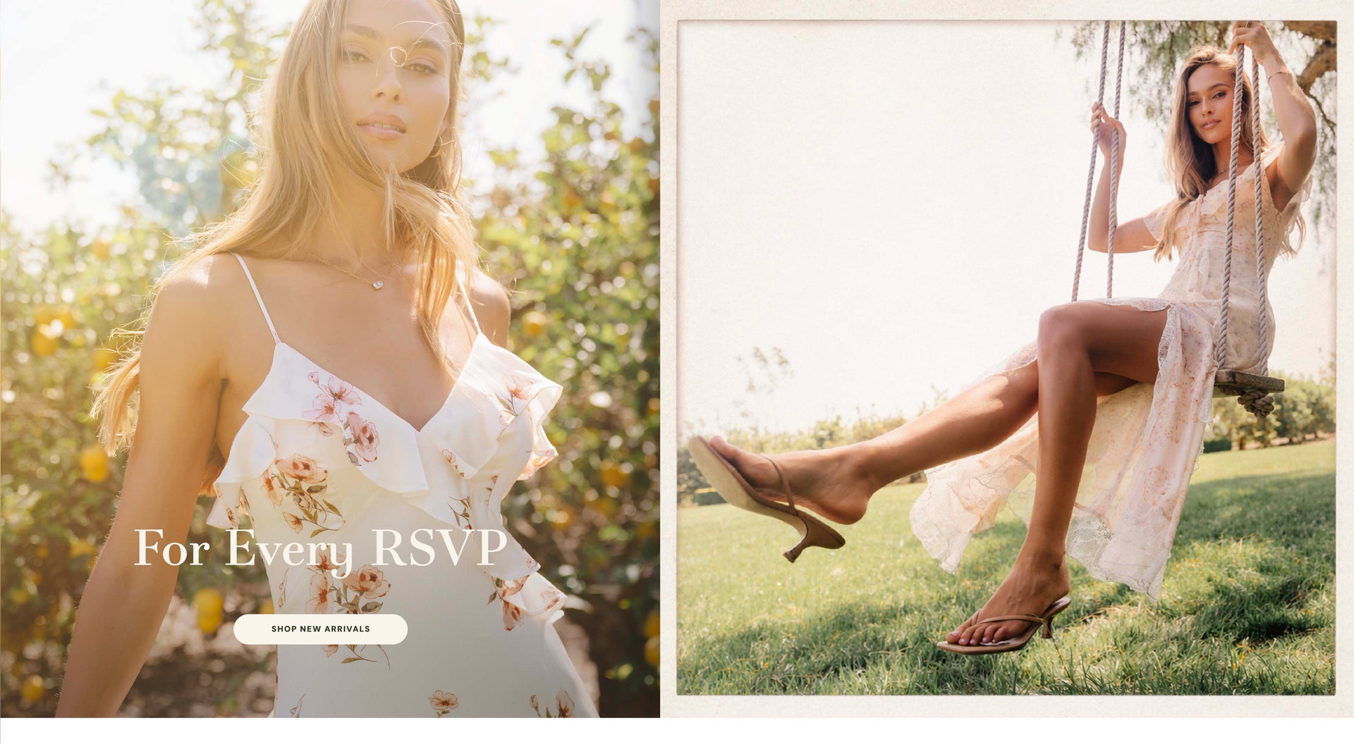 FOR EVERY RSVP, SHOP NEW ARRIVALS