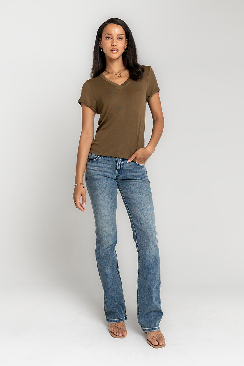 Ollie Top in Olive