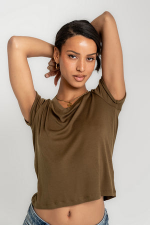 Ollie Top in Olive