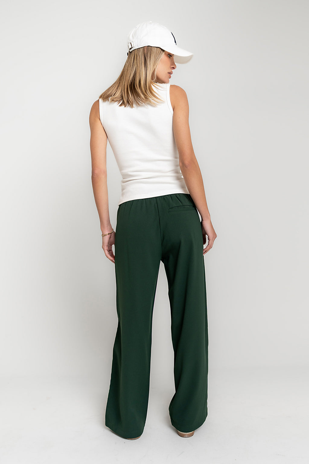 Emily Striped Wide Leg Pants in Green