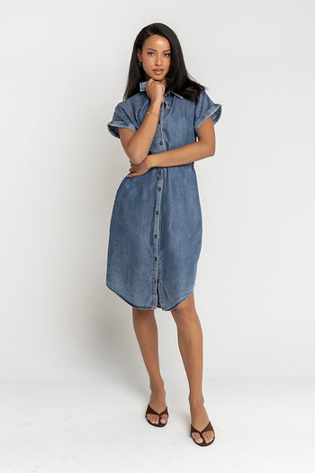 Sherry Denim Midi Dress