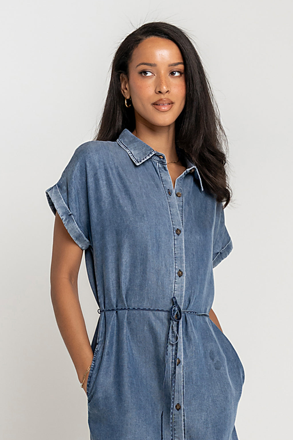 Sherry Denim Midi Dress Sherry Denim Midi Dress