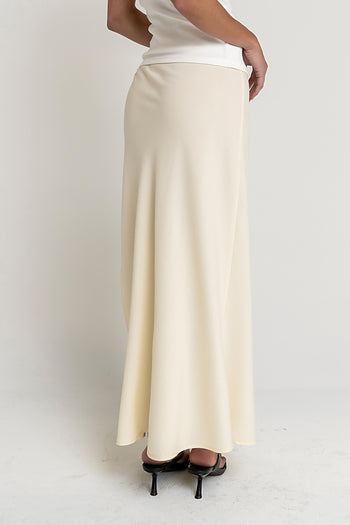 Ashlyn Textured Maxi Skirt in Natural