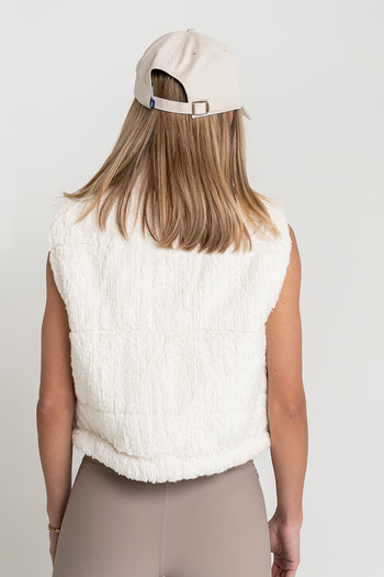 Ginny Fur Vest in Ivory