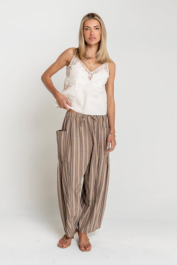 Lana Embroidered Tank Top in Cream