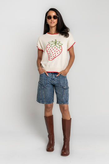 Chloe Embroidered Sweater Tee