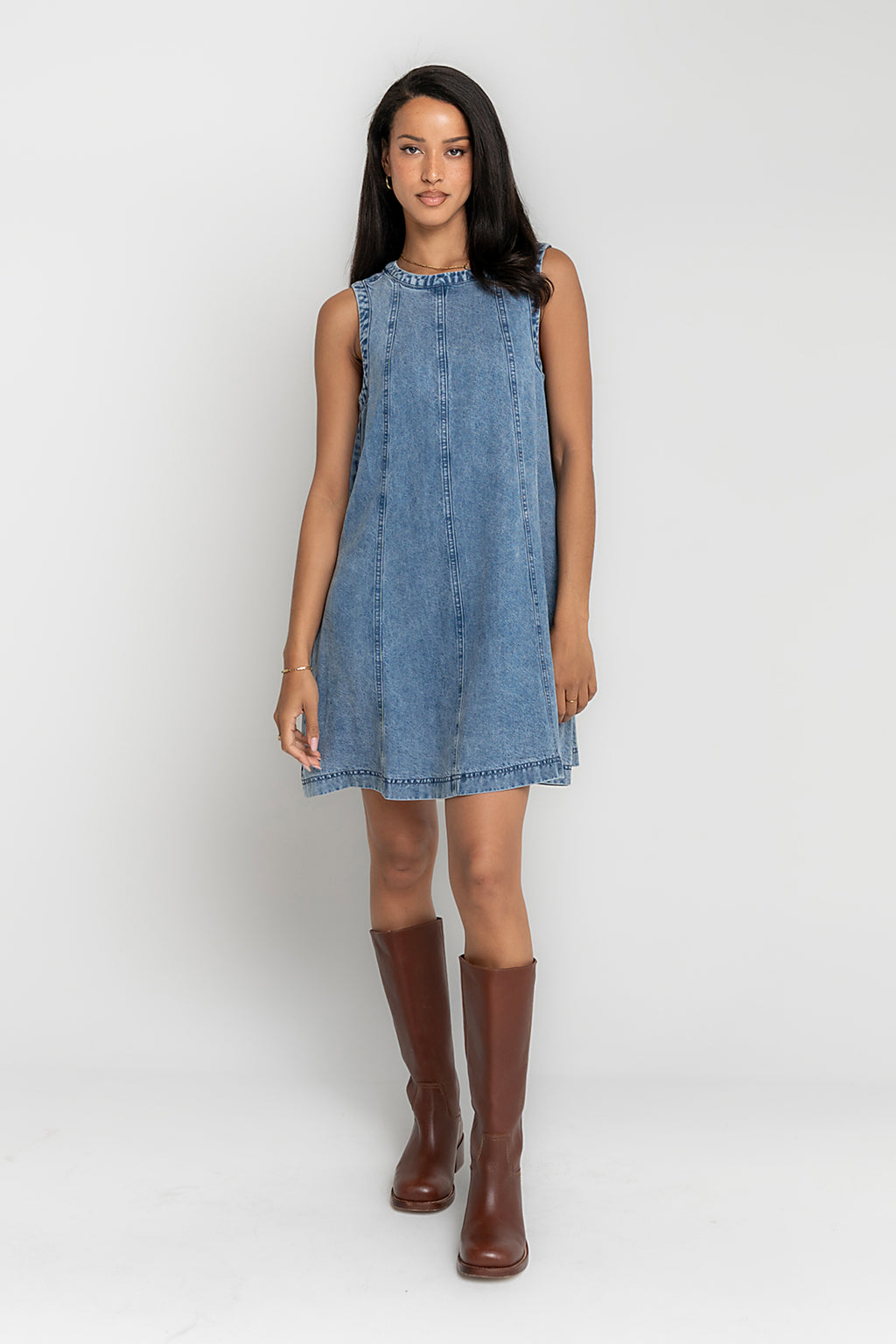 Elyse Sleeveless Denim Mini Dress