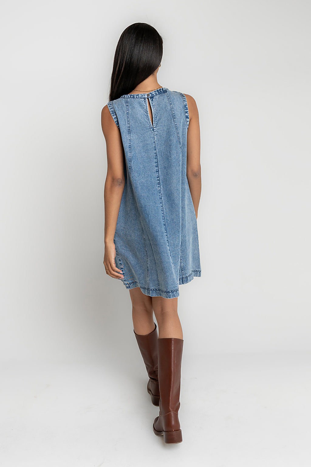Elyse Sleeveless Denim Mini Dress
