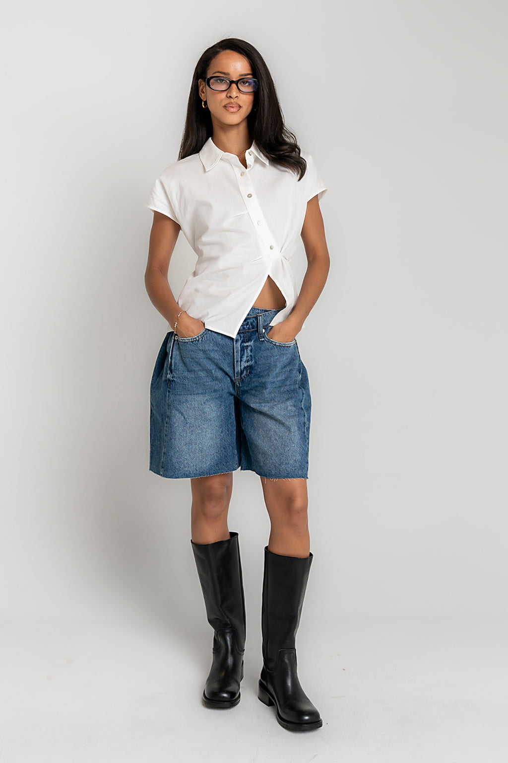Torrey Asymmetrical Button Up
