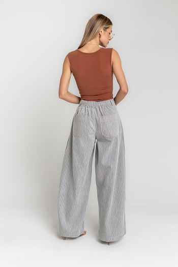 Karol Striped Wide Leg Pants