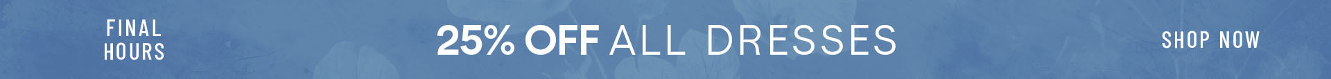 25% OFF DRESSES
