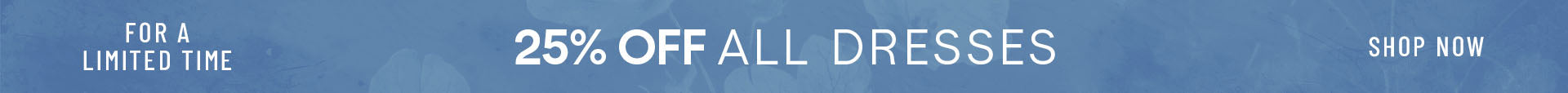 25% OFF DRESSES