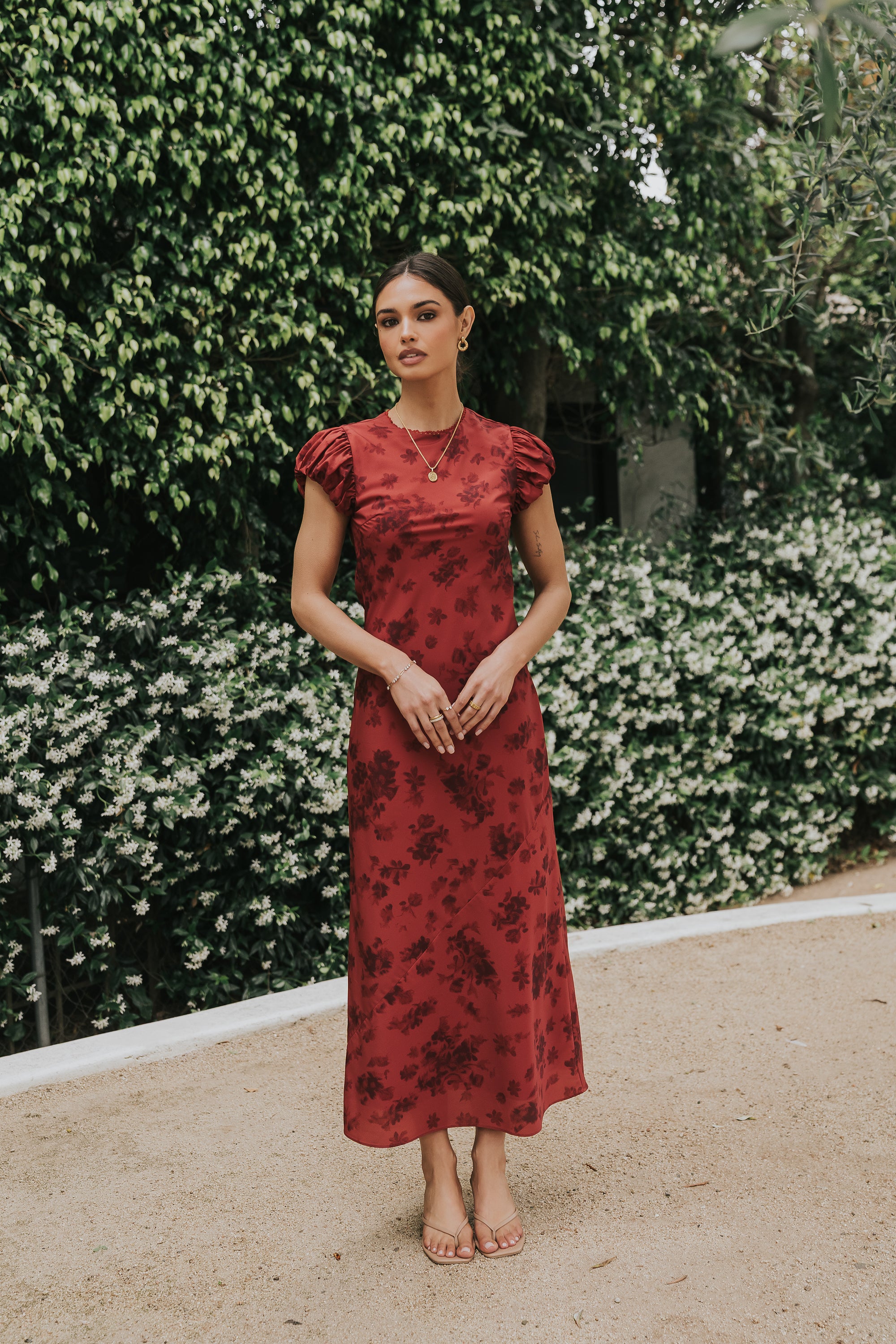 Ellianna Floral Maxi Dress in Brick Ellianna Floral Maxi Dress in Brick