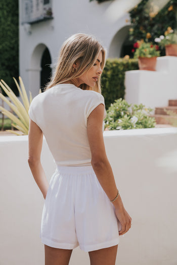 Rustin Sheer Top in White