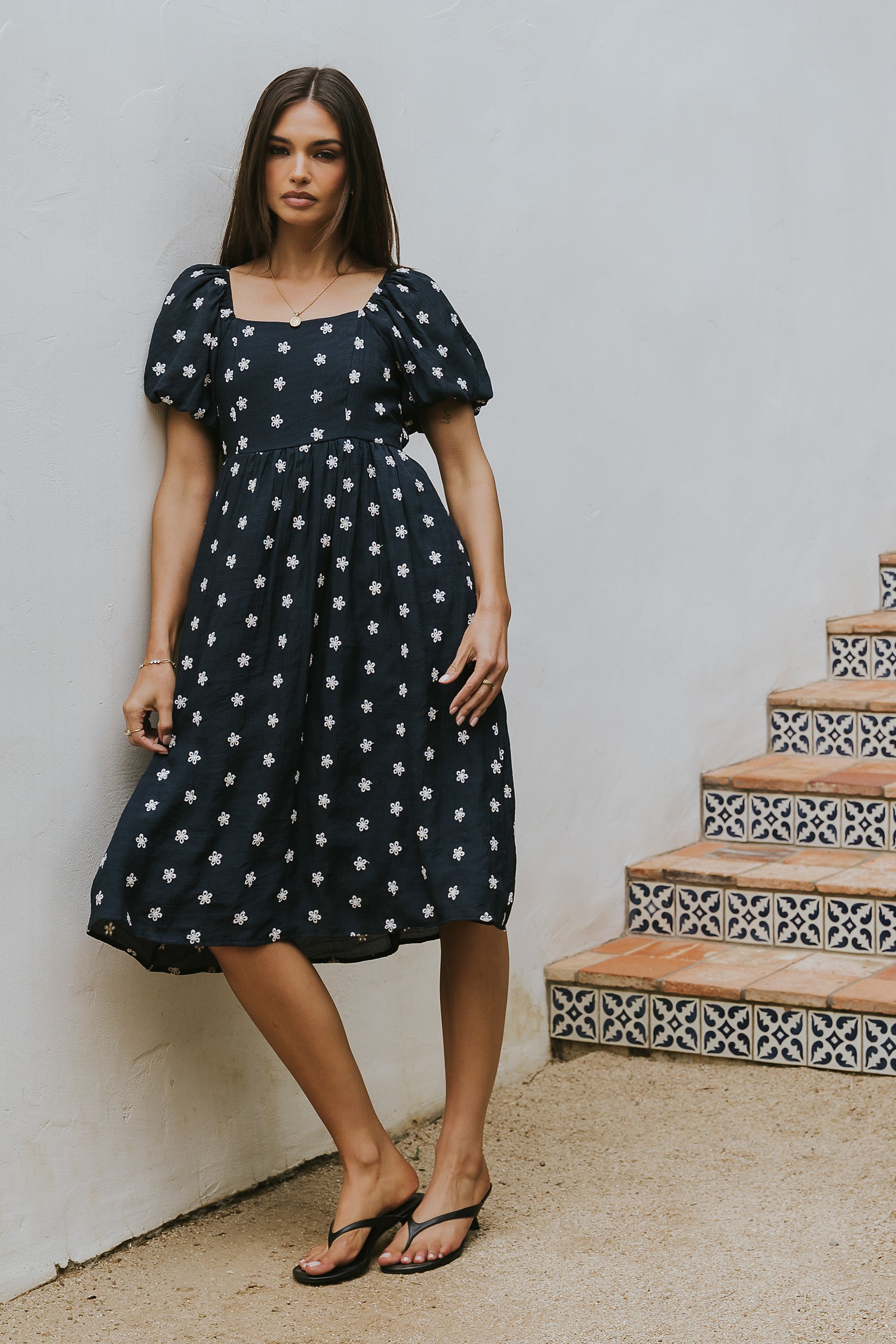 Embroidered Midi Dresses