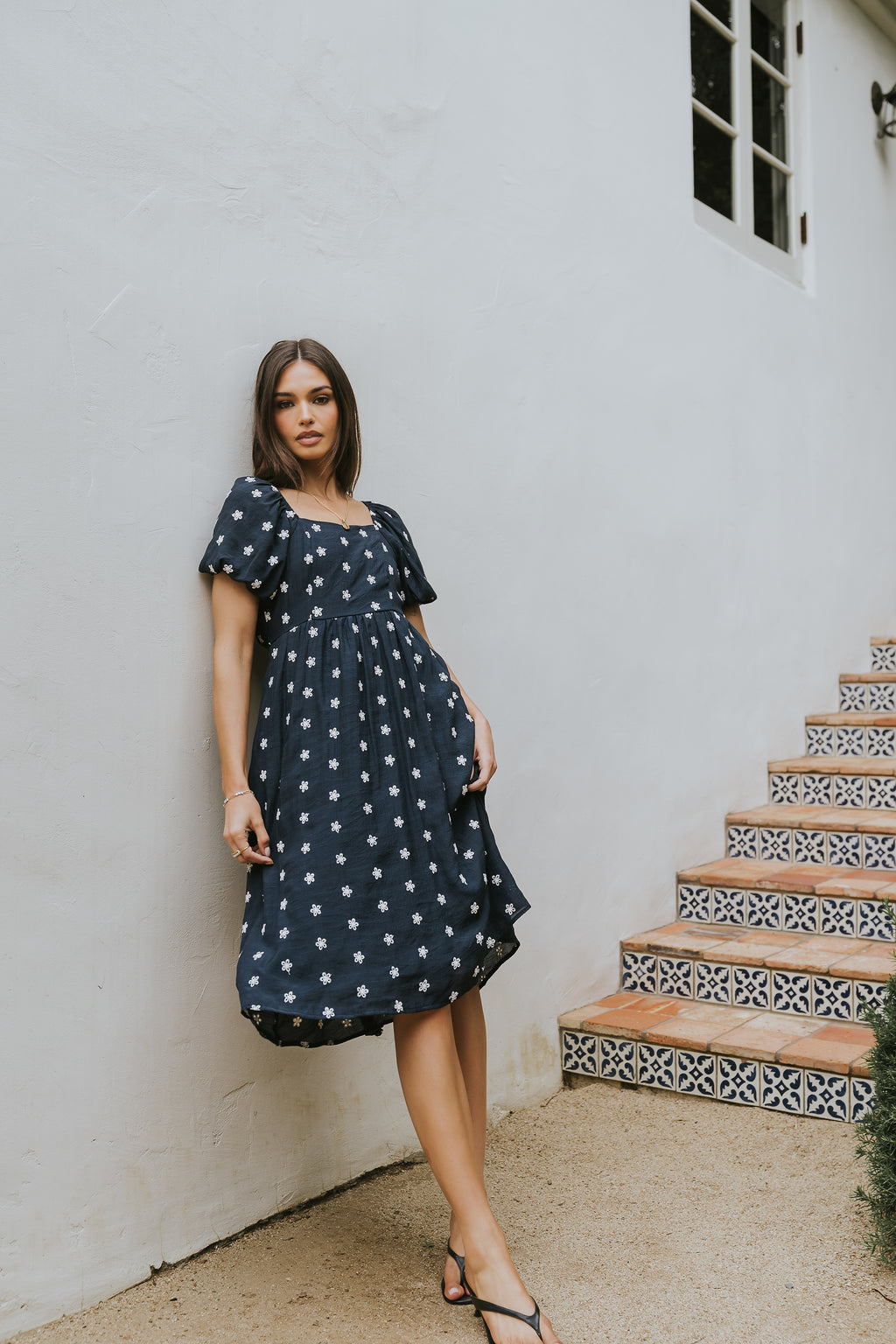 Tara Embroidered Midi Dress