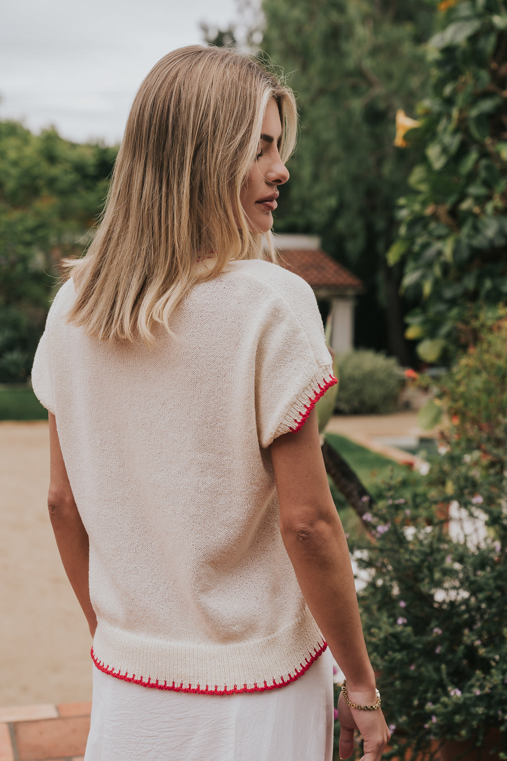 Chloe Embroidered Sweater Tee