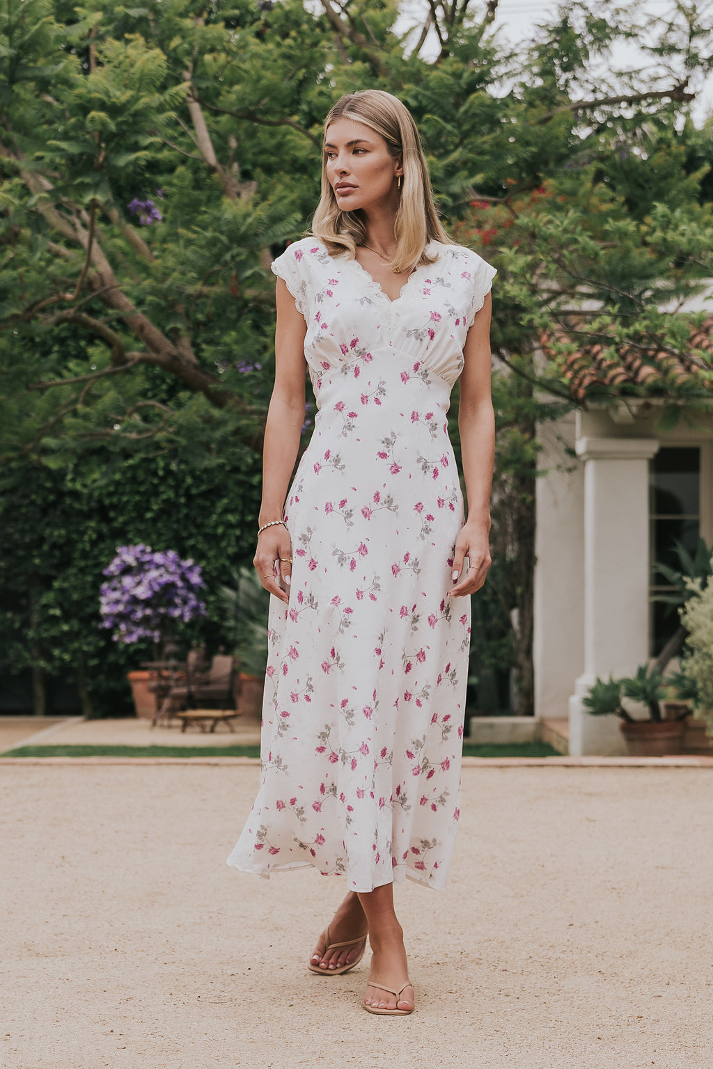 Brinkley Floral Maxi Dress in Berry