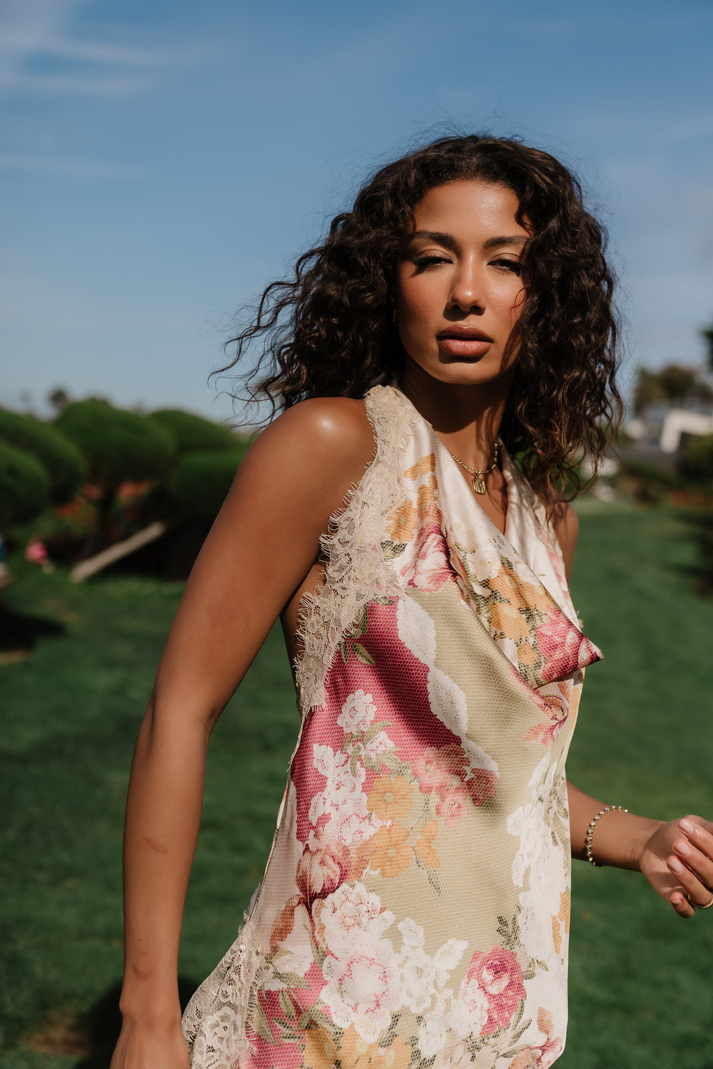 halter top spring dress halter top white dresses Show Me Your Mumu Jasmine Halter Maxi Dress Luxe Satin Ivory MD