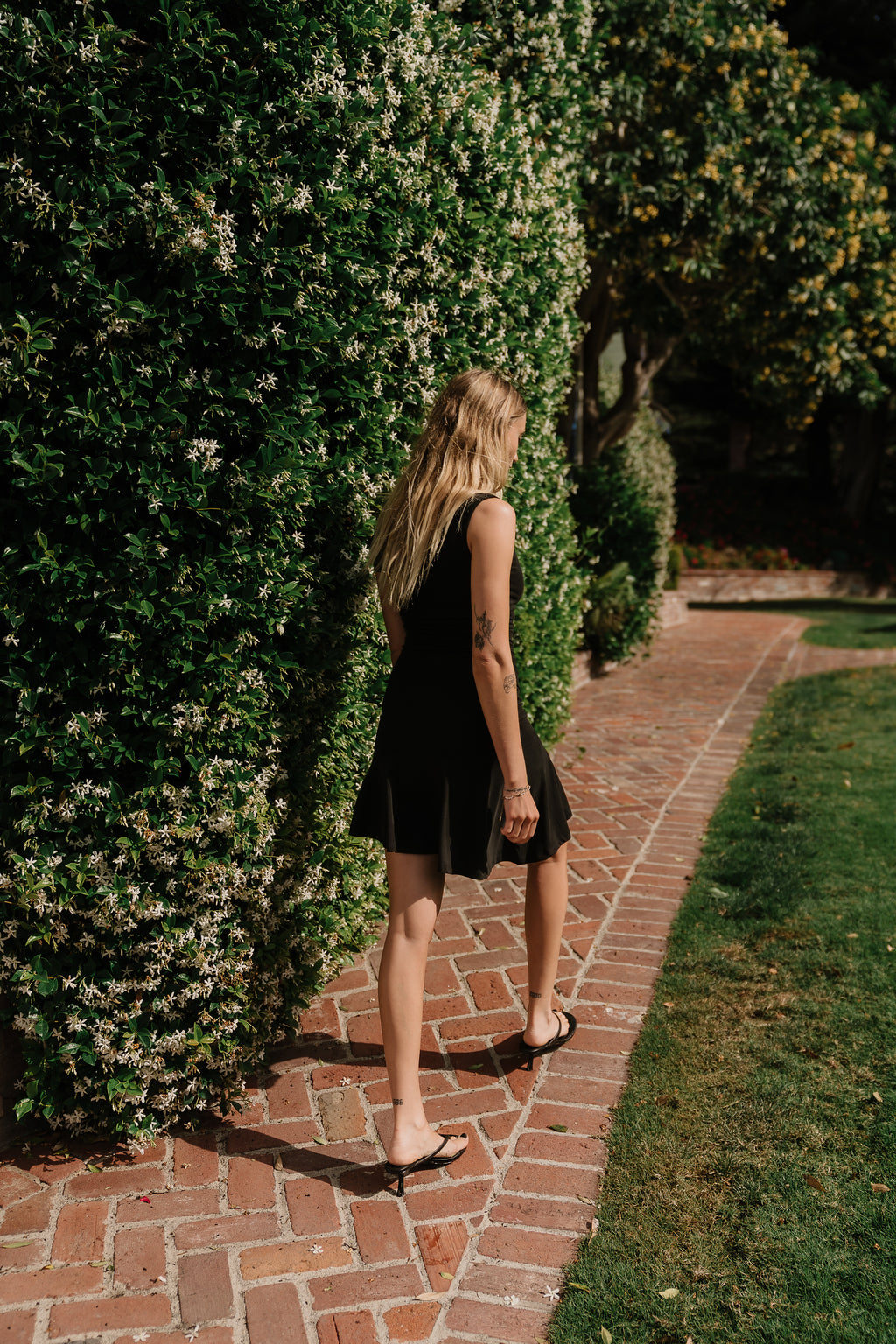 Yara Ruched Mini Dress in Black