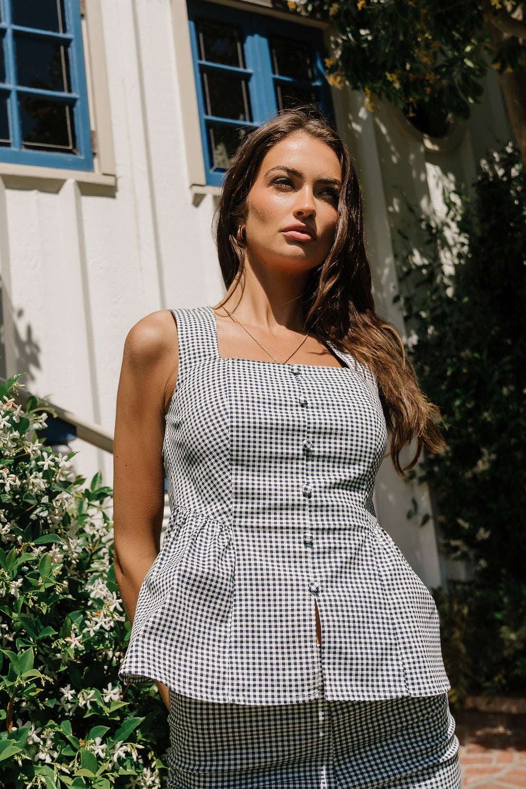 Saylee Gingham Top
