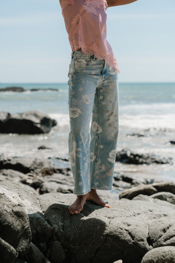 Veronica Floral Wide Leg Jeans