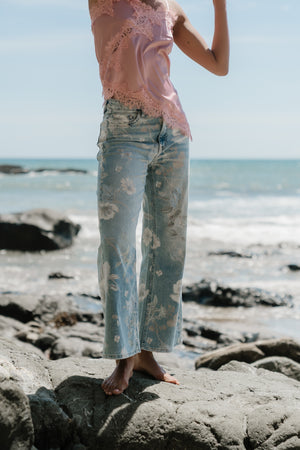 Veronica Floral Wide Leg Jeans