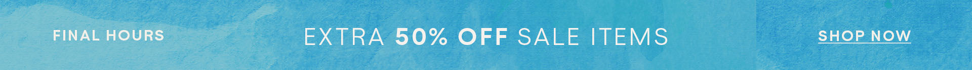 extra 50% off clearance items