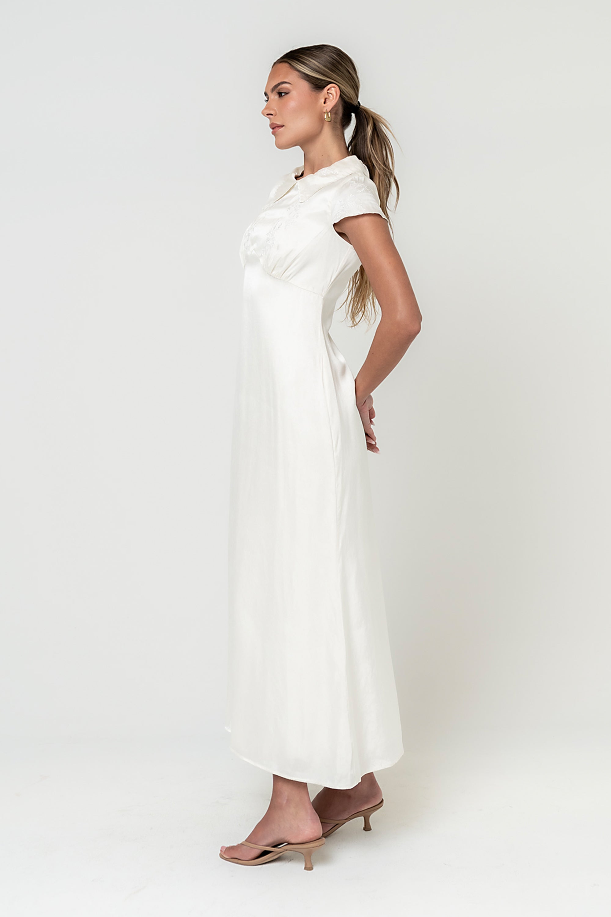 ivory embroidered maxi dress Coast Women's Sequin Embellished & Embroidered High Low Maxi Dress in Ivory | Size: 12