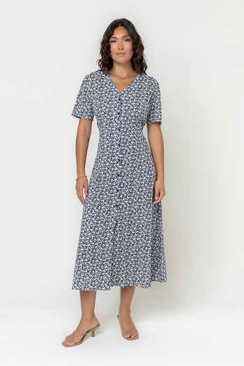 Lorie Maxi Dress in Blue