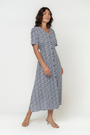 Lorie Maxi Dress in Blue