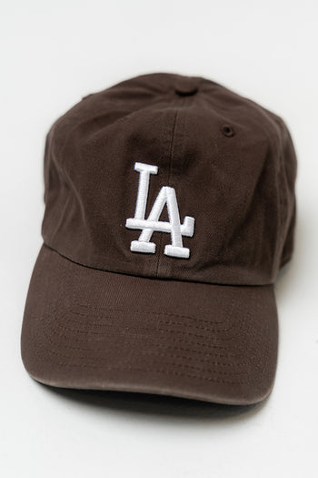 Los Angeles Dodgers Baseball Cap in Brown