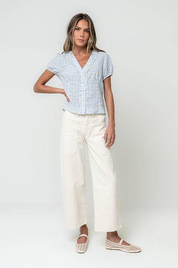 Annabeth Plaid Top