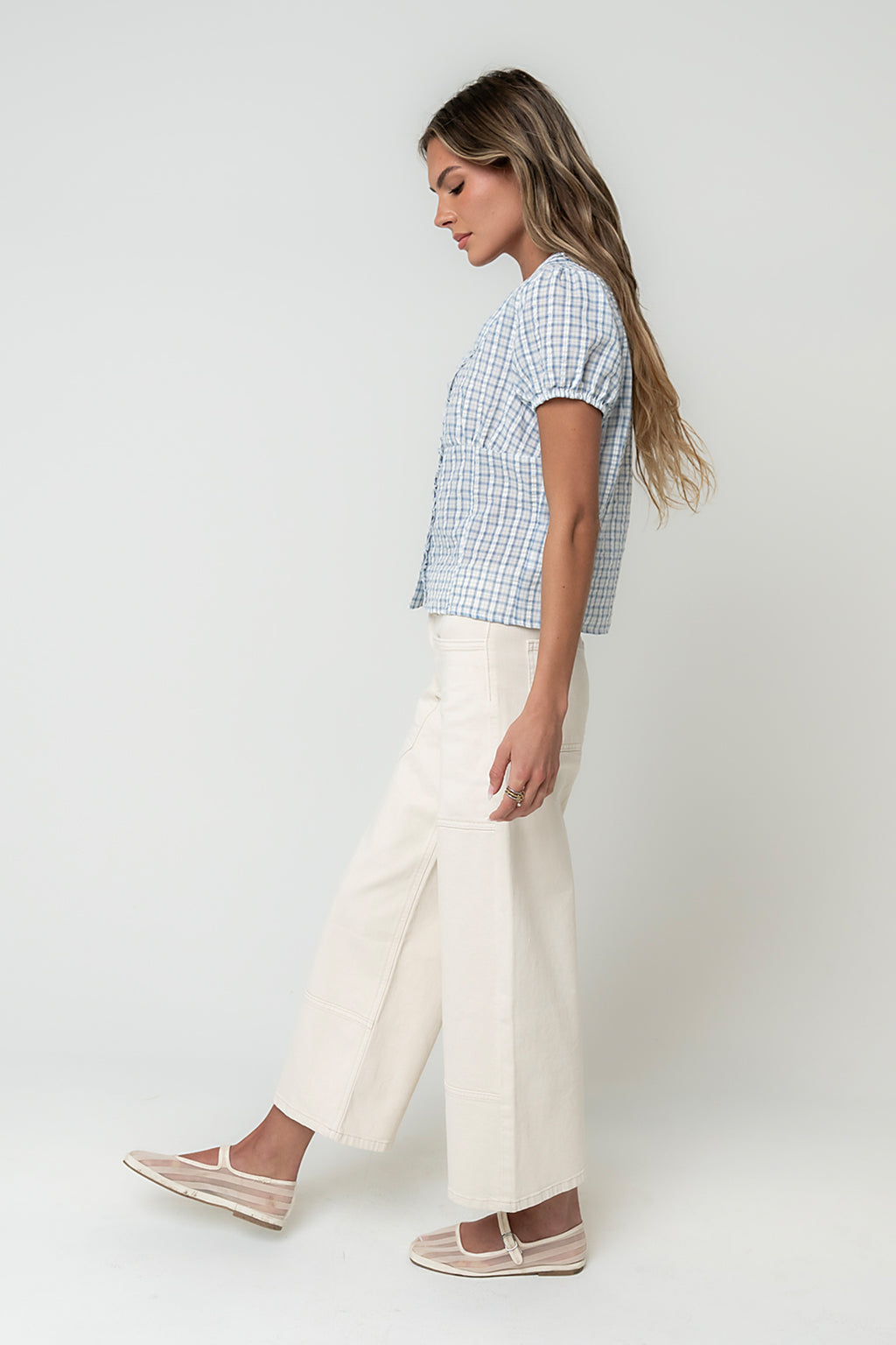 Annabeth Plaid Top
