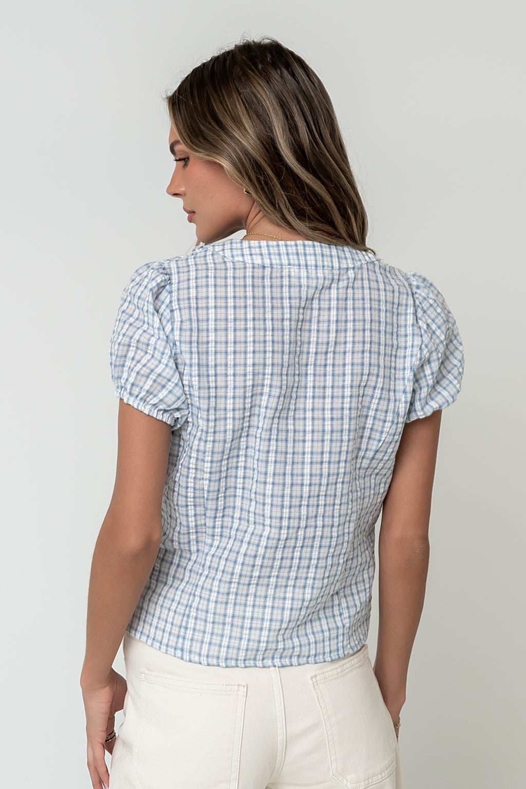 Annabeth Plaid Top