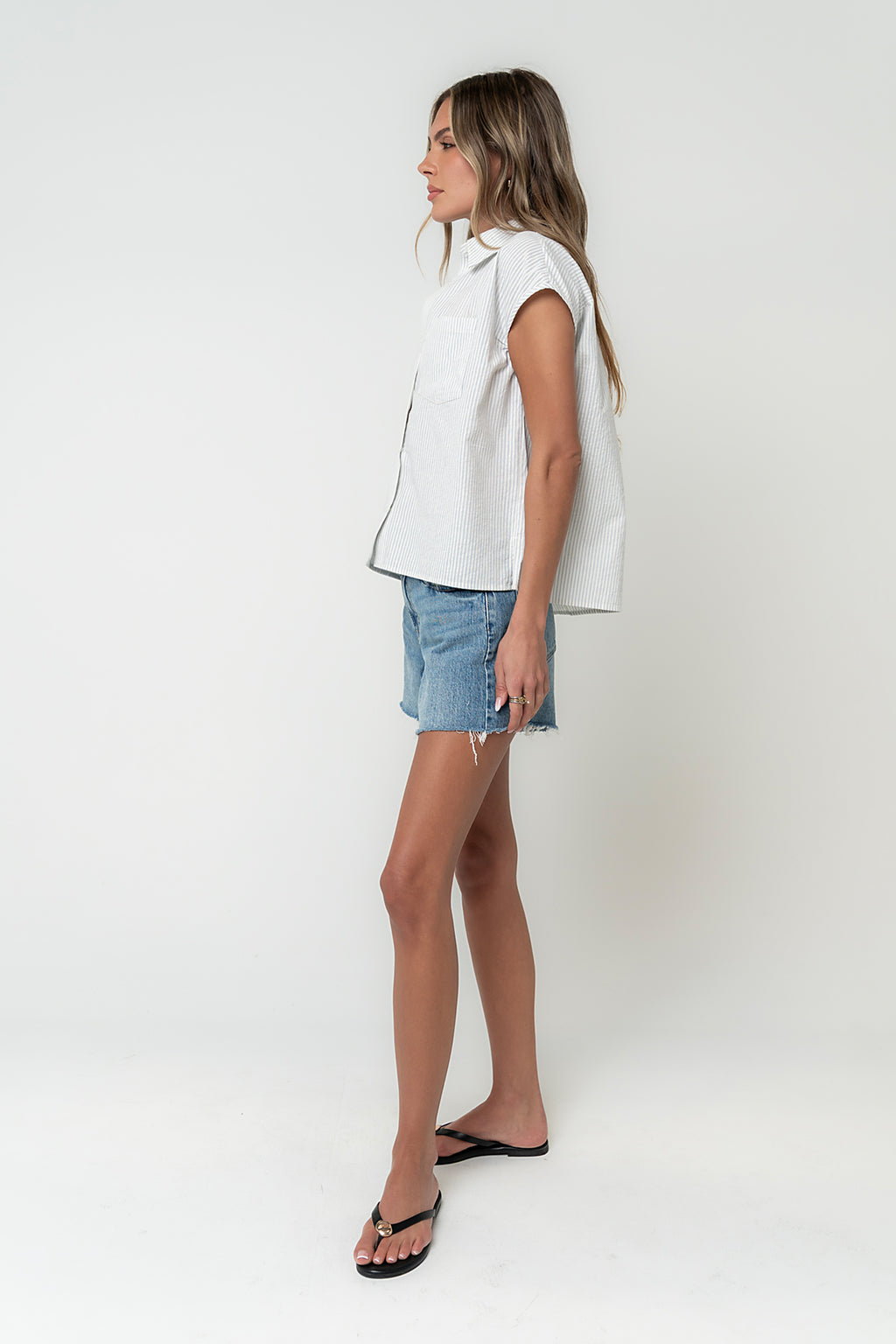 Carson Striped Button Up