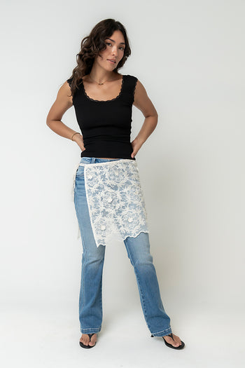 Cora Embroidered Wrap Skirt