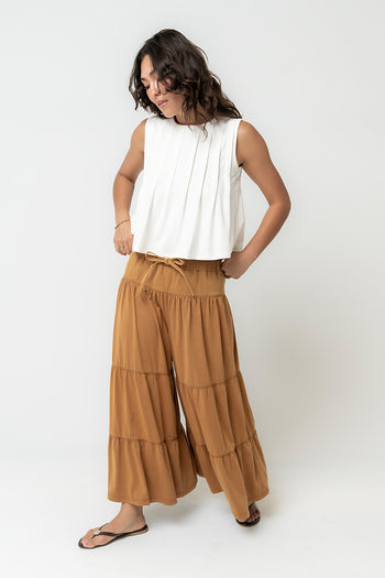 Alice Pintuck Top in Cream