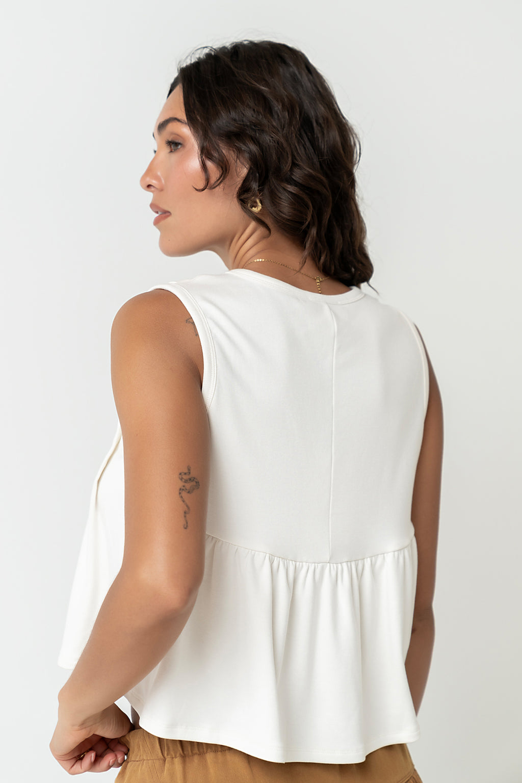 Alice Pintuck Top in Cream