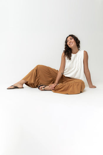 Alice Pintuck Top in Cream