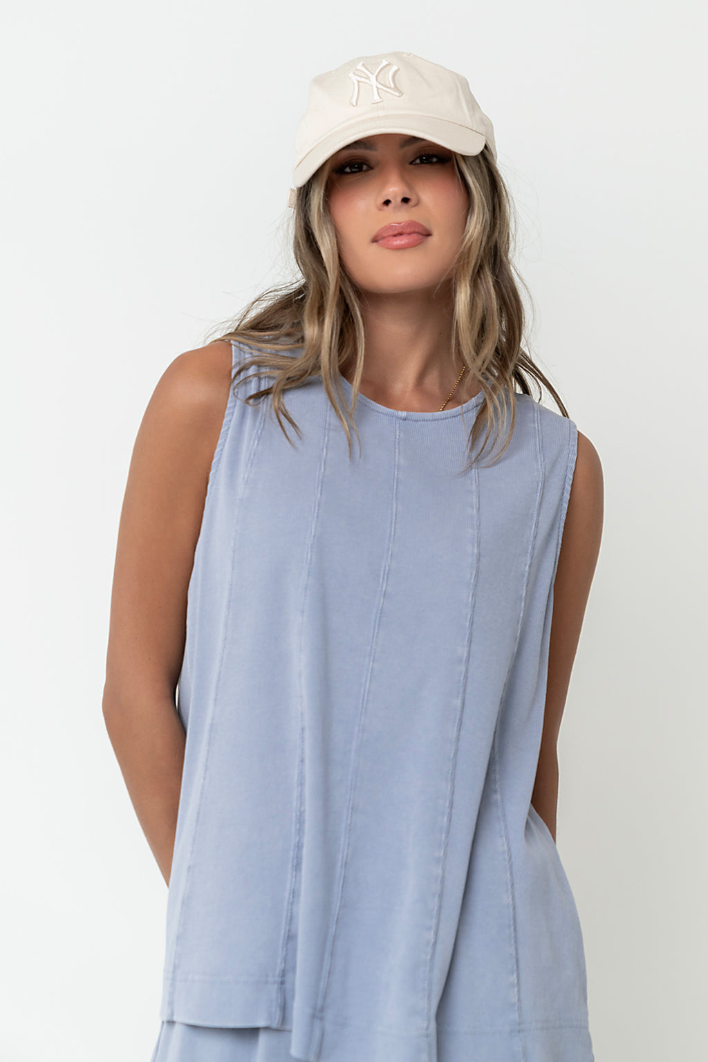 Kaytee Ribbed Top in Blue