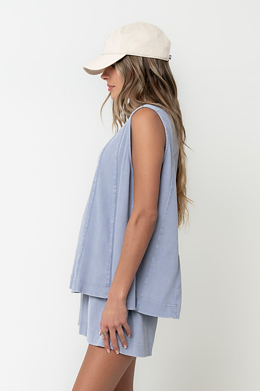 Kaytee Ribbed Top in Blue