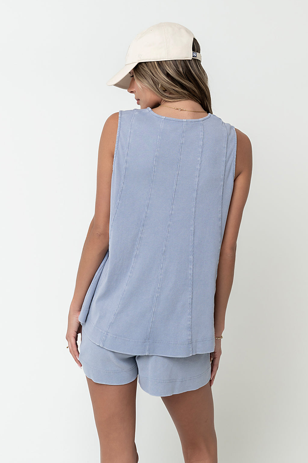Kaytee Ribbed Top in Blue